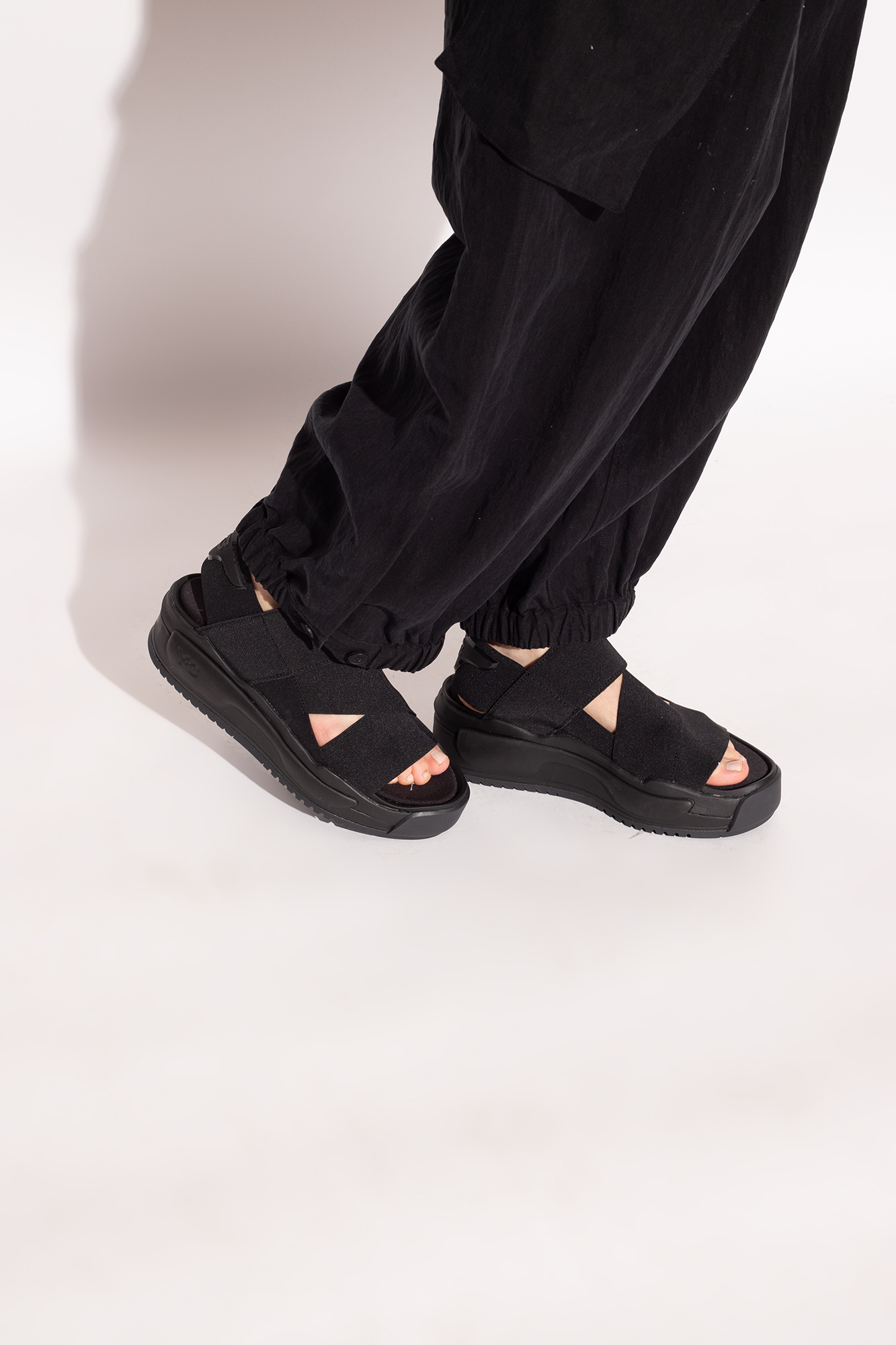 Black 'Rivalry' platform sandals Y-3 Yohji Yamamoto - Vitkac GB